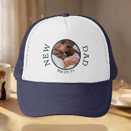 Gorra De Camionero Nuevo Papá Primer Papá Foto Personalizada
