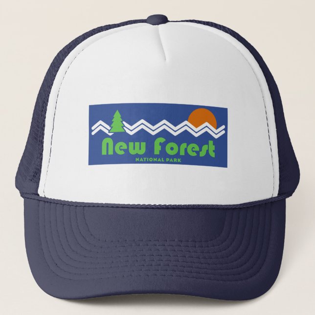 Gorra De Camionero Nuevo parque nacional forestal retro (Anverso)