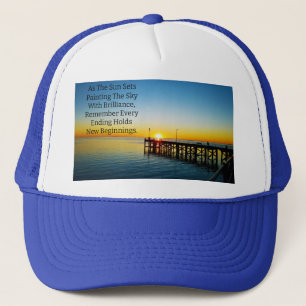 Gorra De Camionero Nuevos Comienzos, Citas Motivacionales De Atardece