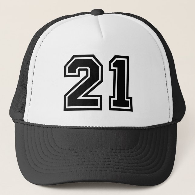 Gorra De Camionero Número 21 clásico (Anverso)