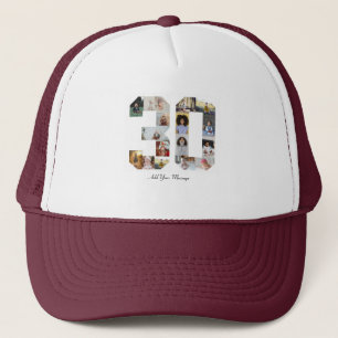 Gorra De Camionero Número 30 Collage de fotos