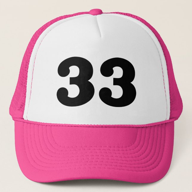 Gorra De Camionero Número "33" (Anverso)