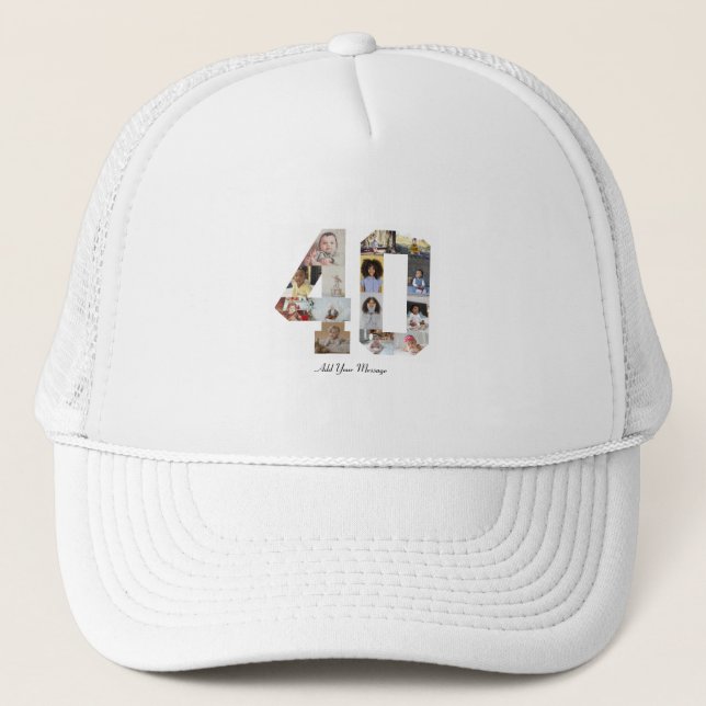Gorra De Camionero Número 40 Collage de fotos (Anverso)