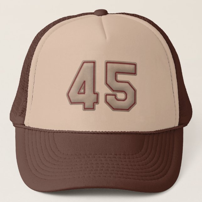 Gorra De Camionero Número 45 con mirada fresca de las puntadas del (Anverso)