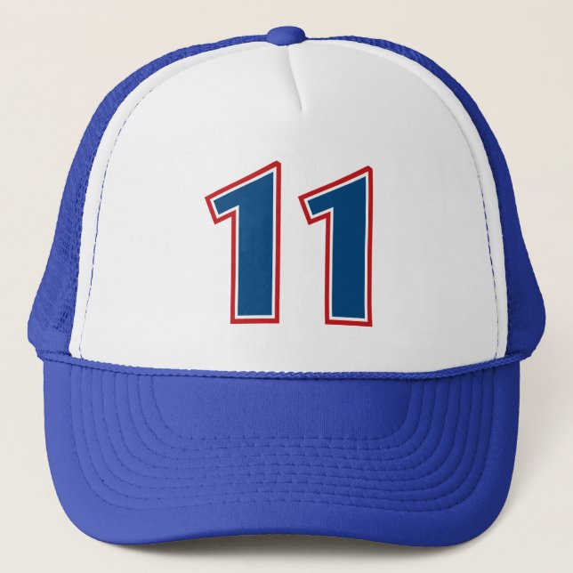 Gorra De Camionero Número azul 11 (Anverso)