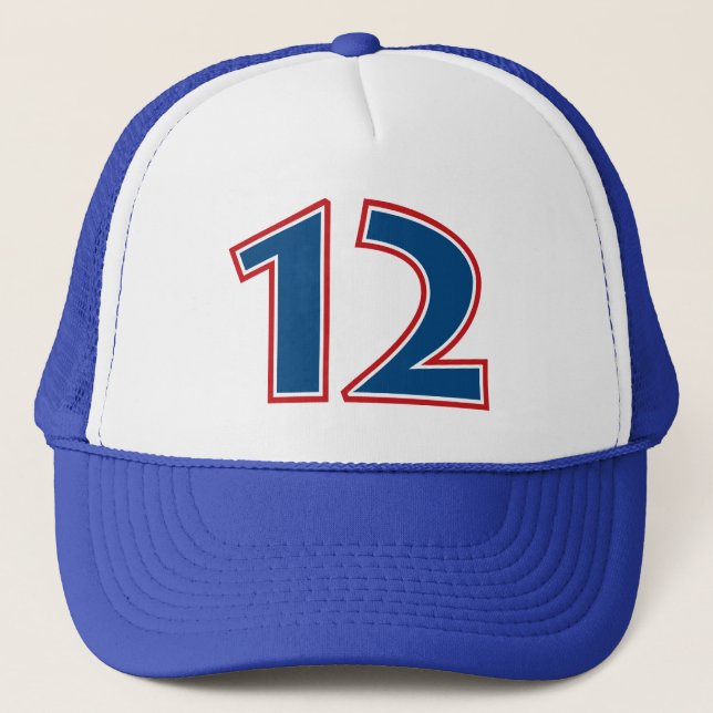 Gorra De Camionero Número azul 12 (Anverso)