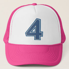 Gorra De Camionero Número azul 4