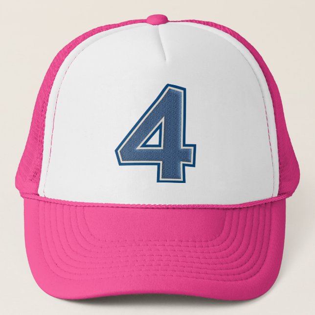 Gorra De Camionero Número azul 4 (Anverso)