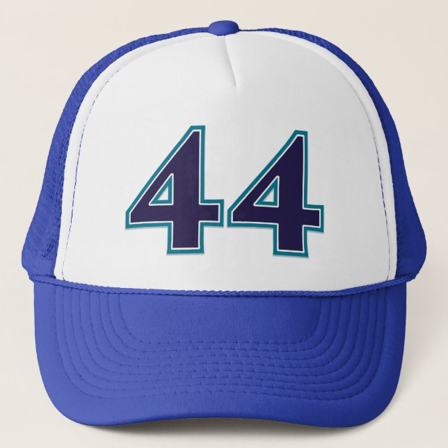 Gorra De Camionero Número azul 44 (Anverso)