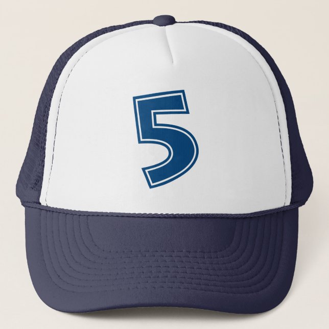 Gorra De Camionero Número azul 5 (Anverso)