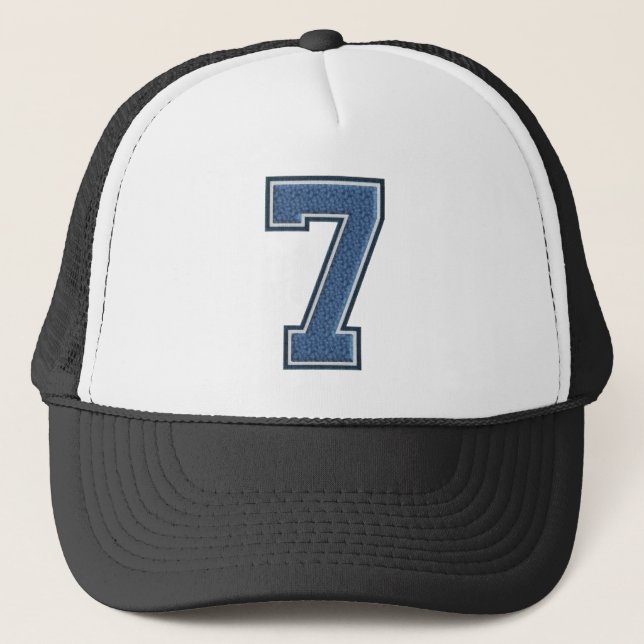 Gorra De Camionero Número azul 7 (Anverso)