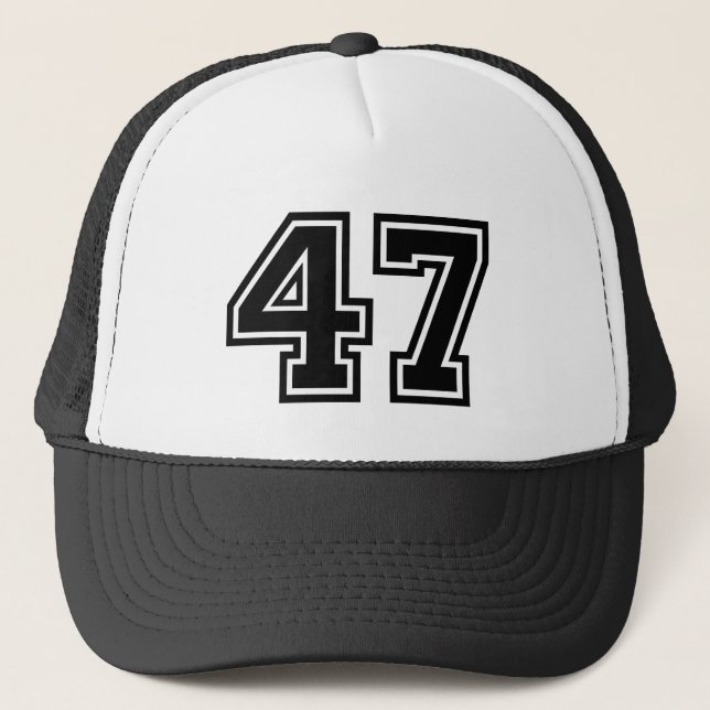 Gorra De Camionero Número de cumpleaños "47" (Anverso)