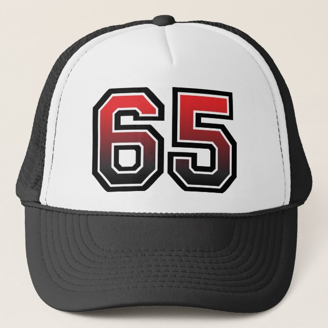 Gorra De Camionero Número de cumpleaños 65 (Anverso)