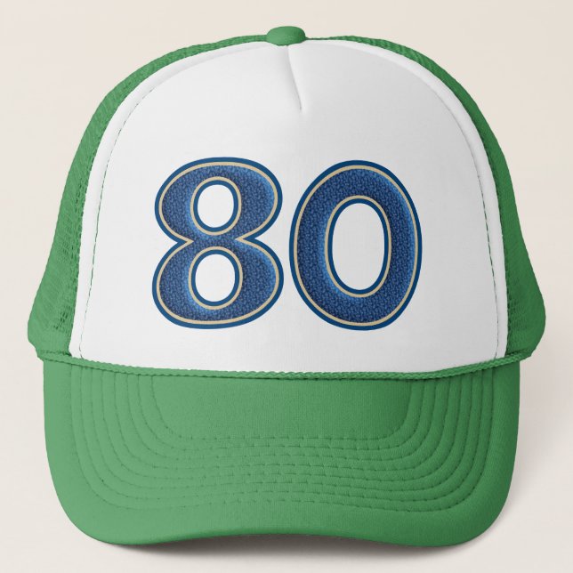 Gorra De Camionero Número de cumpleaños 80 (Anverso)