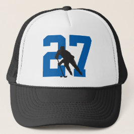 Gorra De Camionero Número de jugador de hockey Personalizado personal