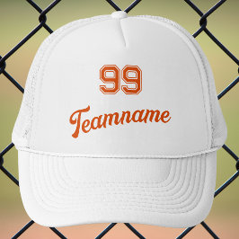 Gorra De Camionero Número de jugador del Personalizado de béisbol nar