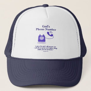 Gorra De Camionero Número de teléfono de Dios Jeremiah 33:3