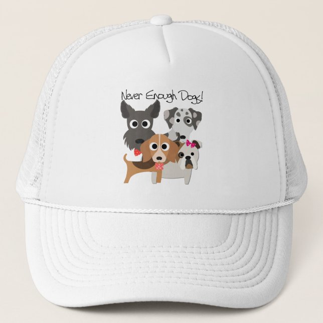 Gorra De Camionero Nunca bastantes perros (Anverso)