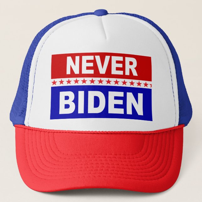 Gorra De Camionero Nunca Biden (Anverso)