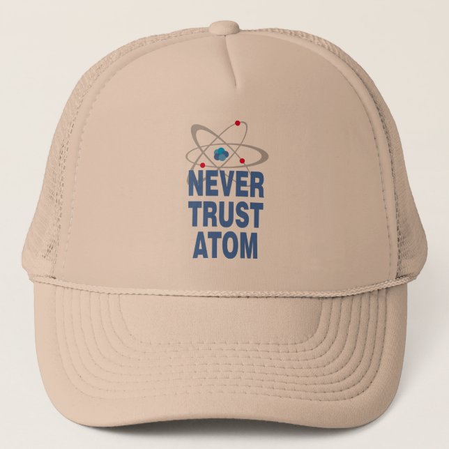 Gorra De Camionero Nunca confiar en el átomo (Anverso)