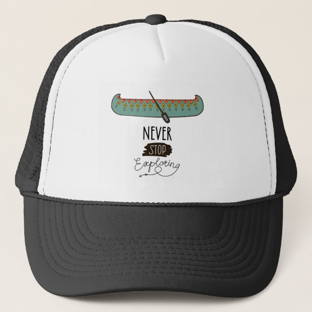 Gorra De Camionero Nunca Dejes de Explorar Canoa (Anverso)