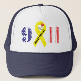 Gorra De Camionero Nunca olvidar 9 11 cinta amarilla