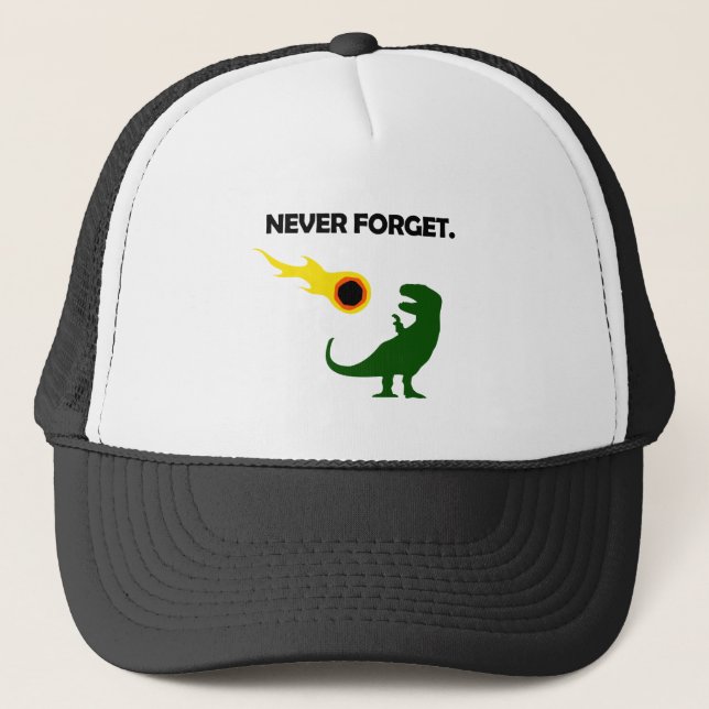 Gorra De Camionero Nunca olvidar (dinosaurios) (Anverso)
