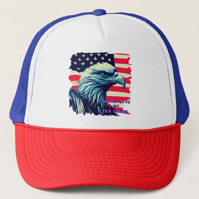 Gorra De Camionero Nunca renuncies a la lucha contra el arte de Estad (Anverso)