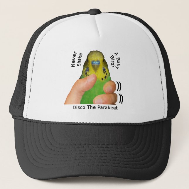 Gorra De Camionero Nunca sacuda un pájaro de bebé (Anverso)
