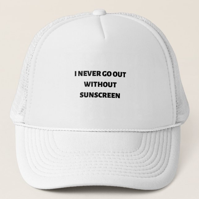 Gorra De Camionero Nunca salgo sin protector solar (Anverso)