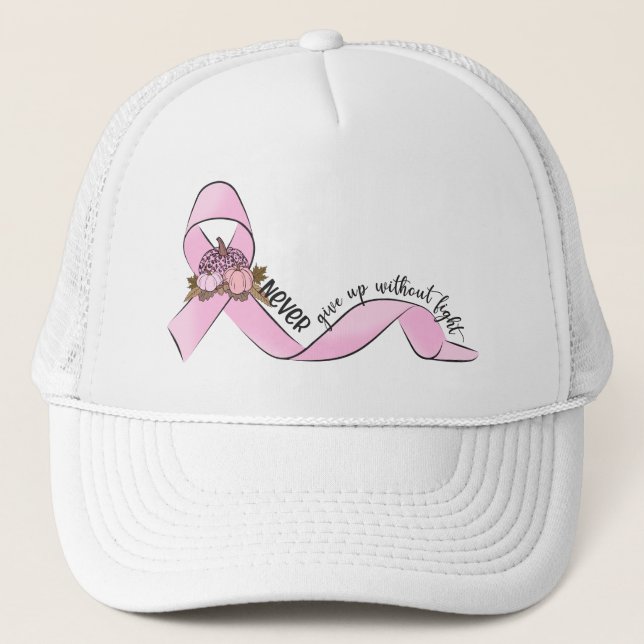 Gorra De Camionero Nunca te rindas sin luchar contra el cáncer de mam (Anverso)