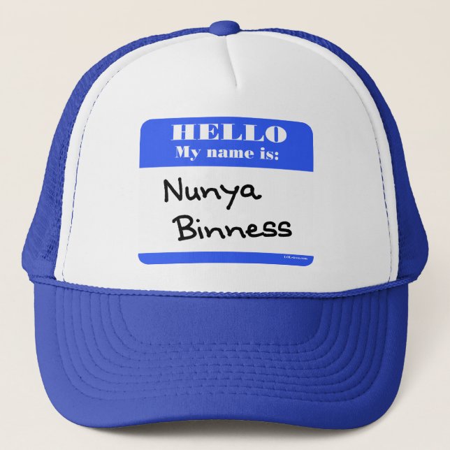 Gorra De Camionero Nunya Binness (Anverso)