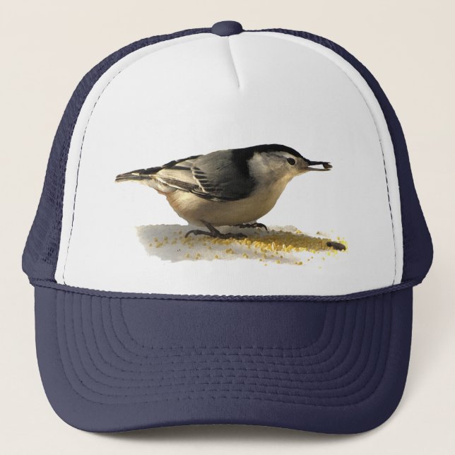 Gorra De Camionero Nuthatch de pechos blancos (Anverso)