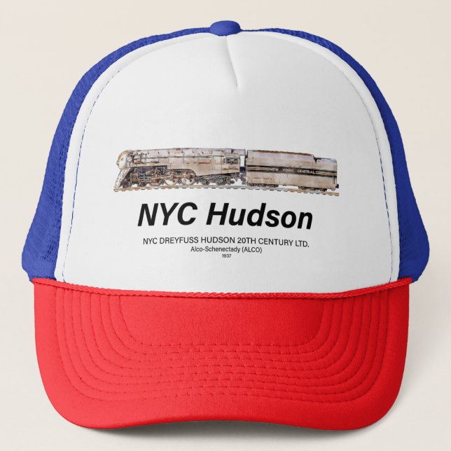 Gorra De Camionero NYC Dreyfuss Hudson Steam Locomotive. Profile (Anverso)