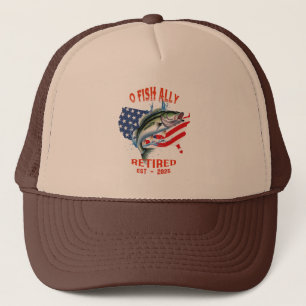 Gorra De Camionero "O-FISH-ALLY retirado: Orgulloso, libre y pescador