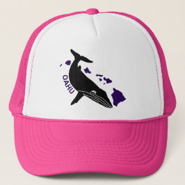 Gorra De Camionero Oahu - Humpback de las Islas Hawaii Púrpura