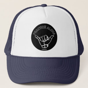 Gorra De Camionero Oahu - Practica Aloha Shaka (ahorca)