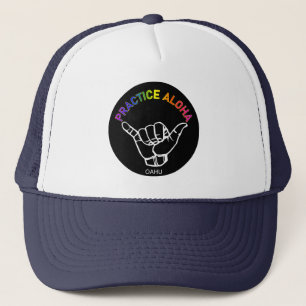 Gorra De Camionero Oahu - Practica Aloha Shaka (ahorca)