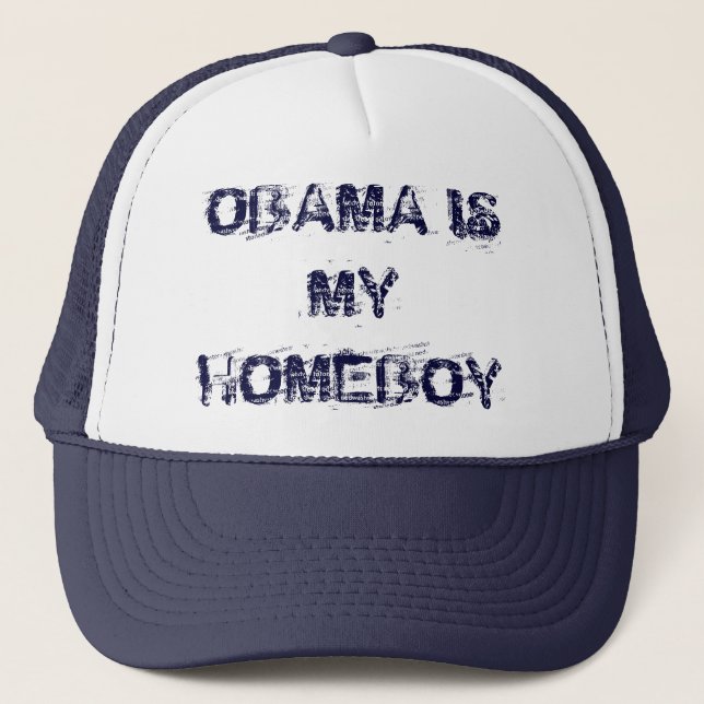 GORRA DE CAMIONERO OBAMA ES MI HOMEBOY (Anverso)