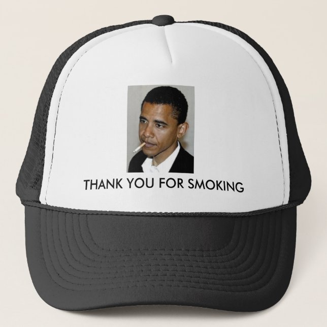 Gorra De Camionero Obama, gracias por fumar (Anverso)