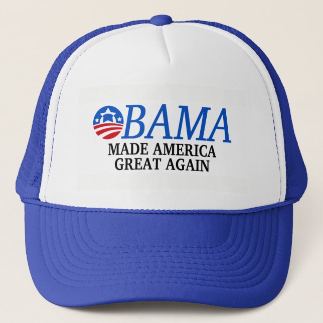 Gorra De Camionero Obama hizo América grande otra vez (Anverso)