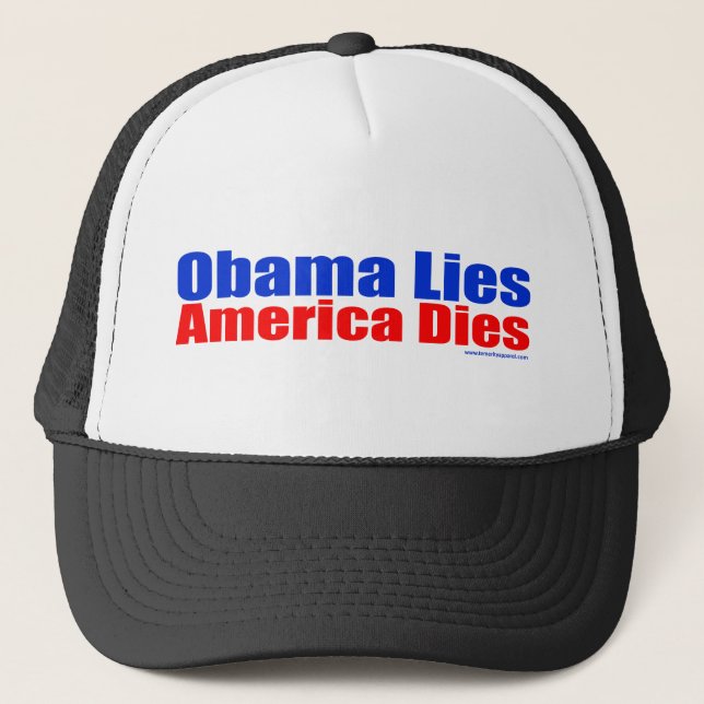 GORRA DE CAMIONERO OBAMA MIENTE LOS DADOS DE AMÉRICA (Anverso)