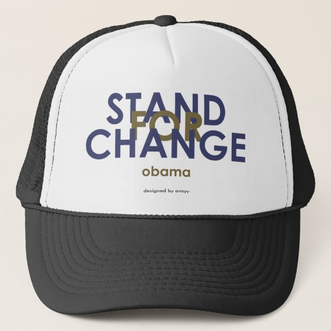 Gorra De Camionero obama redacta el casquillo (Anverso)