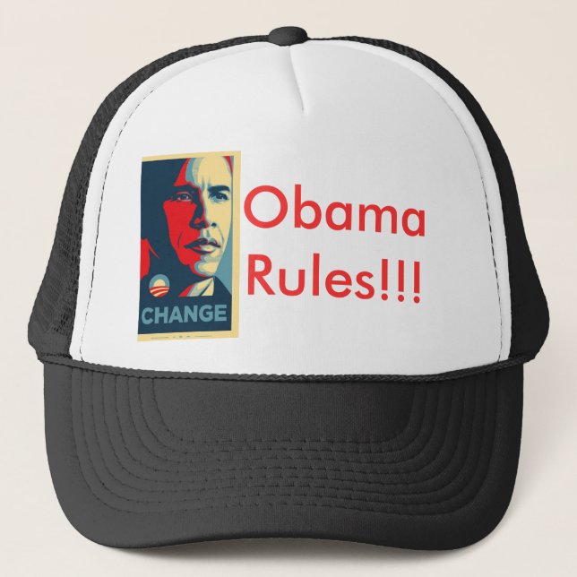 Gorra De Camionero ¡Obama, reglas de Obama!!! (Anverso)