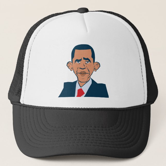 Gorra De Camionero Obama - retrato divertido (Anverso)