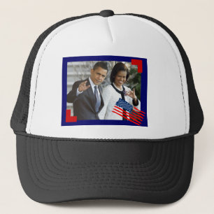 Gorra De Camionero obama y primera señora