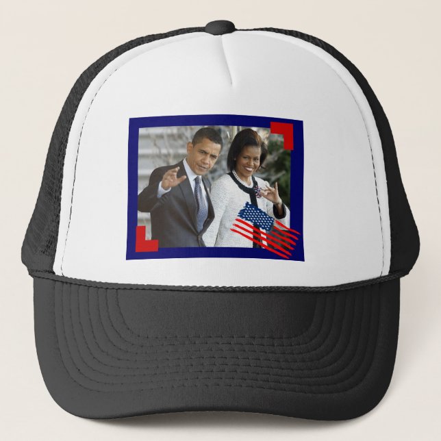 Gorra De Camionero obama y primera señora (Anverso)