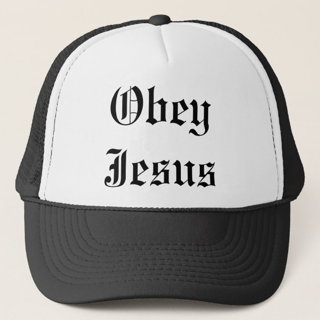 Gorra De Camionero Obedezca a Jesús (Anverso)