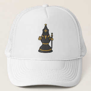 Gorra De Camionero Obispo de ajedrez con personal de ajedrez