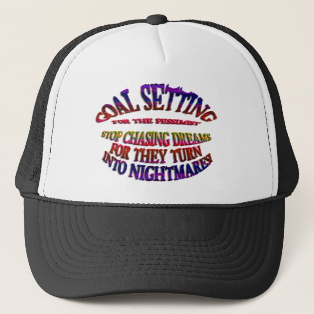 Gorra De Camionero Objetivo: Dejar de perseguir sueños (Anverso)